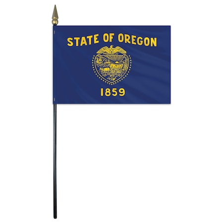 Global Flags Unlimited Oregon Stick Flag 4"x6" E Gloss 200555